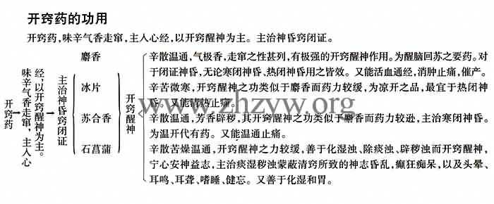 开窍药的功用