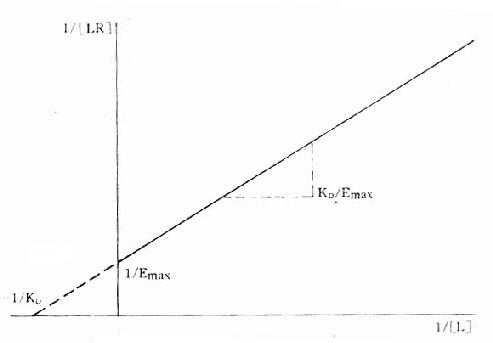 受体结合量效关系的双倒数作图